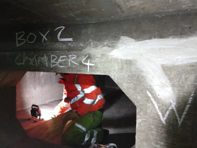 Work underneath A52 Clifton Bridge