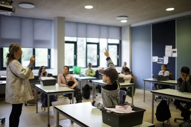 Image shows Danish classroom