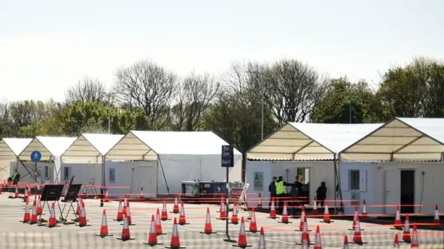 The drive-in testing facility at Manchester airport