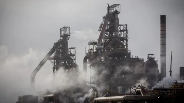 Tata steelworks in Port Talbot