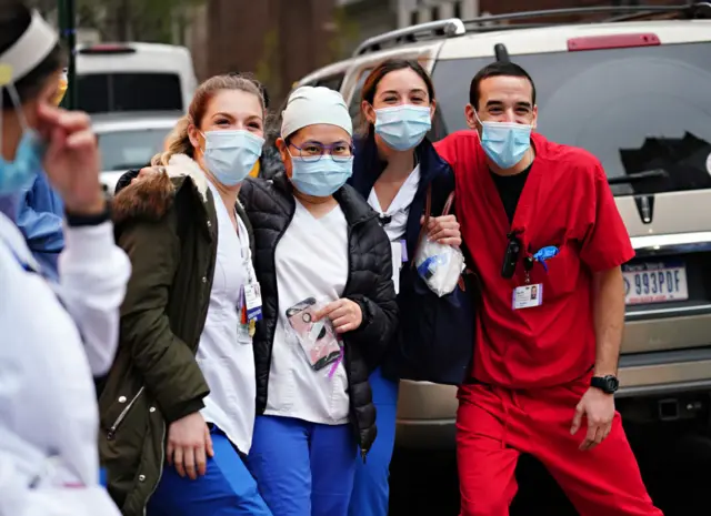 Health workers in New York