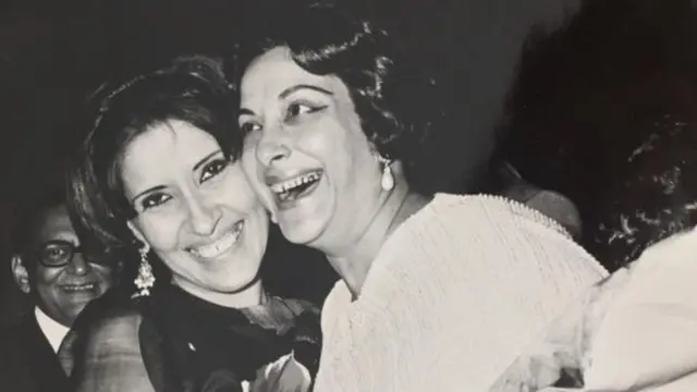 Ms Ewing (L) with Nargis