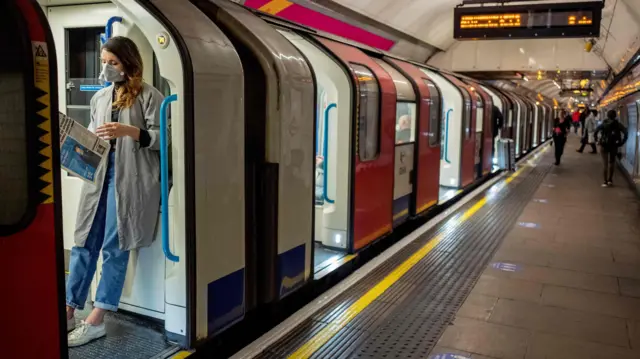 A woman on the tube