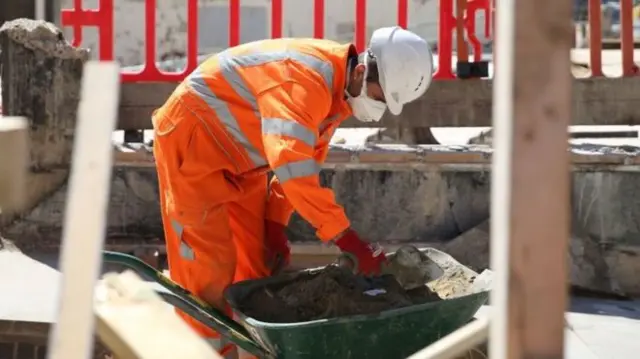 A man on a building site