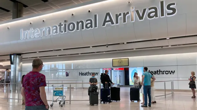 International arrivals at London Heathrow