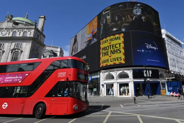 government sign advising people to "Stay Home, Protect the NHS, Save Lives