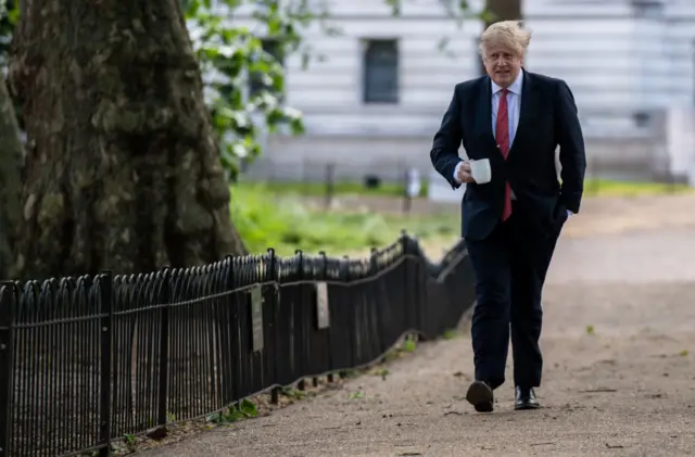 Boris Johnson makes his way to The House of Commons on Monday