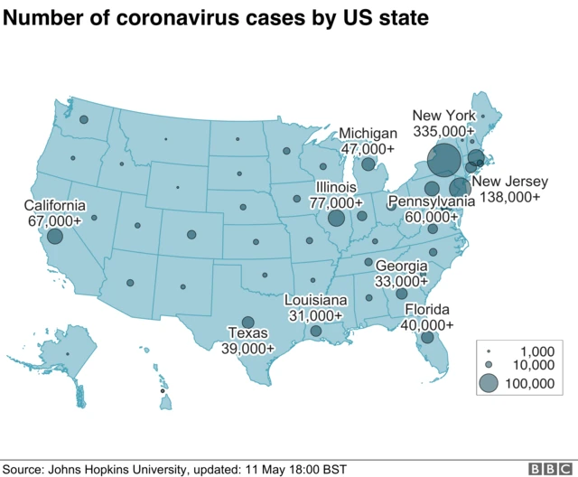 Cases by state