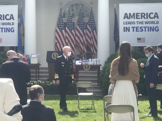 Trump aides are wearing masks in the Rose Garden