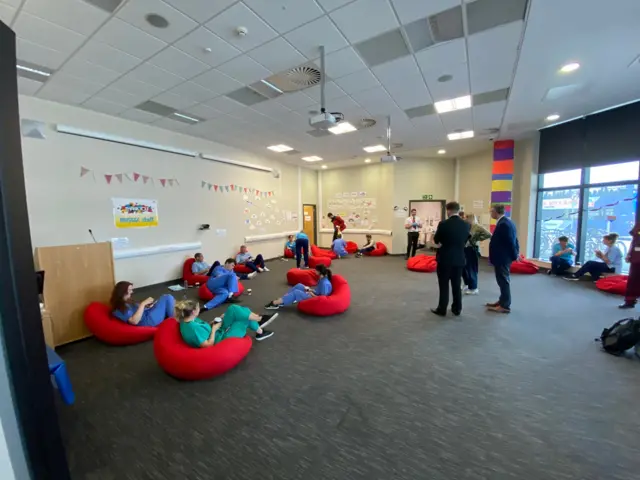 First class lounge at Glasgow hospital