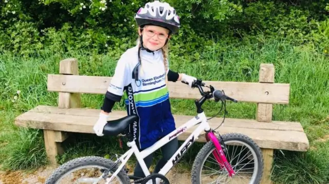 Clarissa Greenfield with her bike