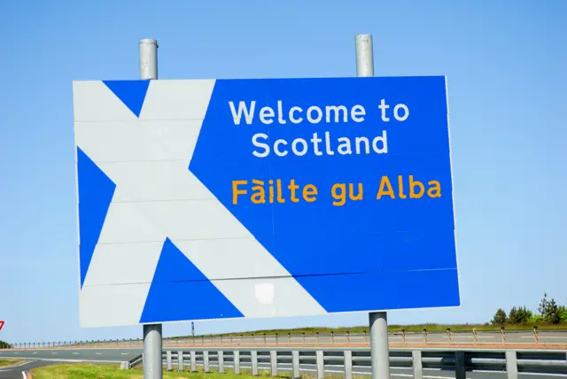 Welcome to Scotland sign