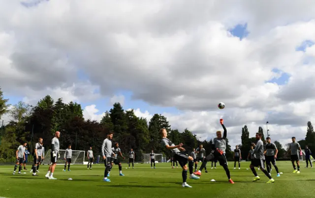 Wolves players training in August 2019