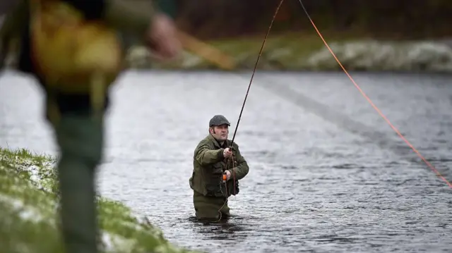 Salmon fishing in the Spey