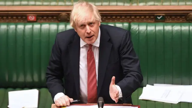 Boris Johnson in the Commons