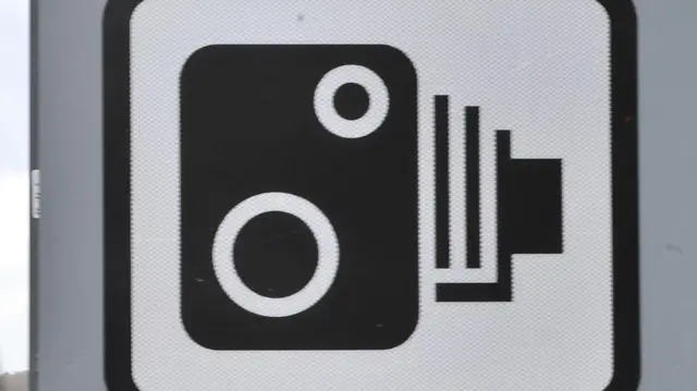 Speed camera sign