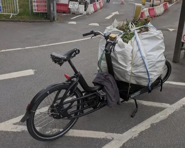 Bike with garden waste