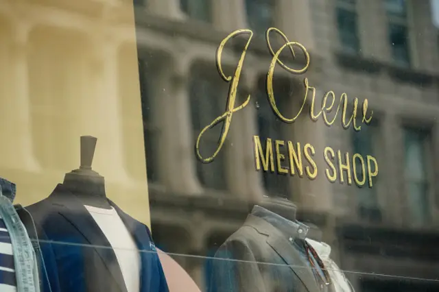 A view of J. Crew Mens Shop in New York City