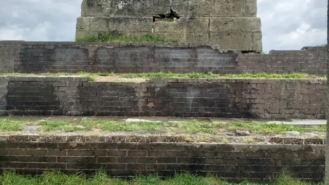 Monument after graffiti removed