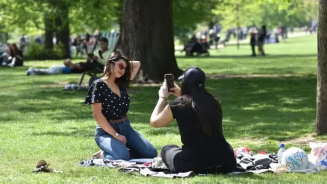 Folk in park