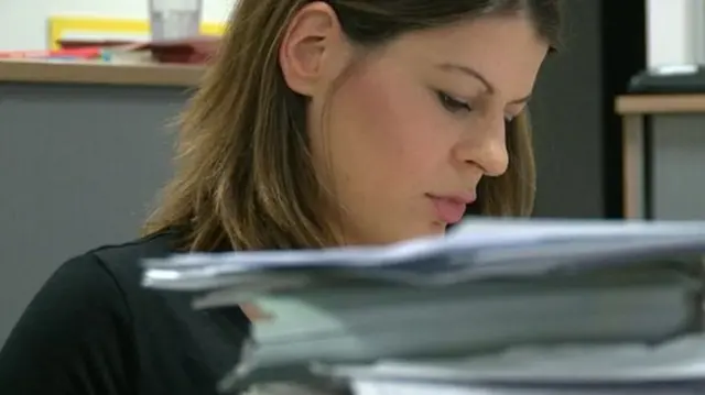 woman in an office