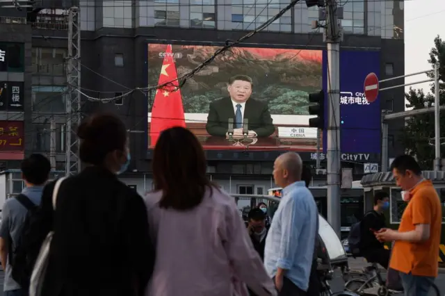 President Xi Jinping's remarks at the World Health Assembly were broadcast in Beijing