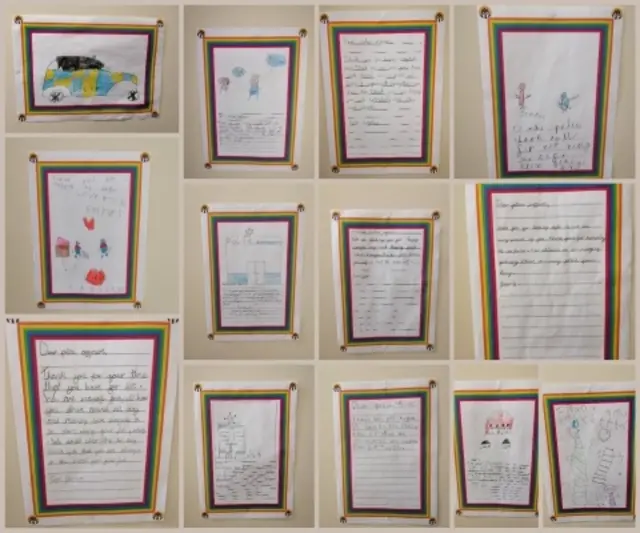 The letters and drawings