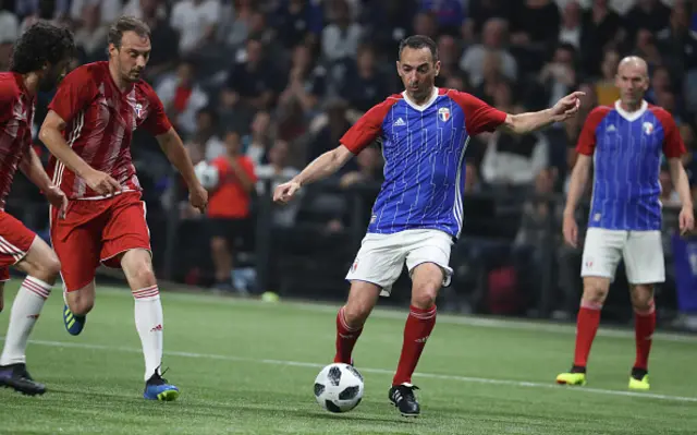 Youri Djorkaeff playing in charity match