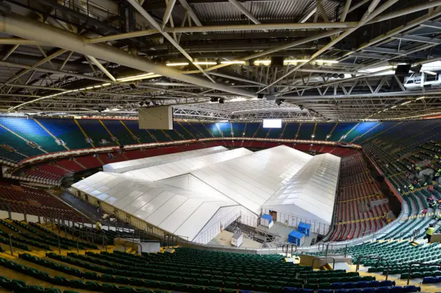 The Dragon’s Heart Hospital at the Principality Stadium in Cardiff