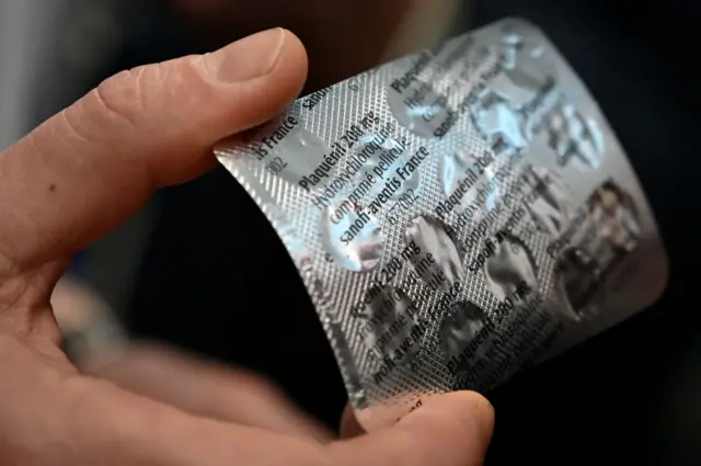 A blister packet containing tablets of hydroxychloroquine (file photo)