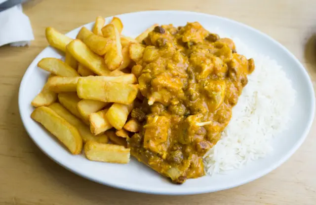 Curry and chips