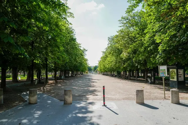 View of Luxembourg Park in Paris, France