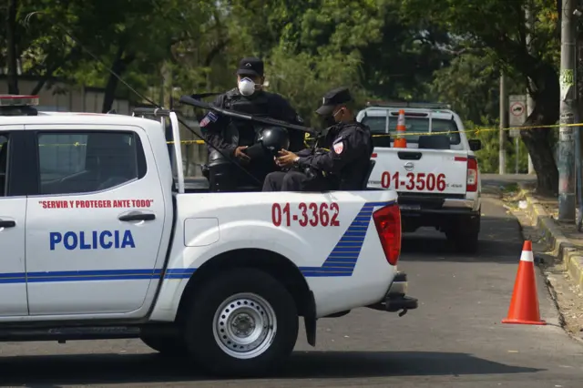 Security forces in San Salvador, El Salvador