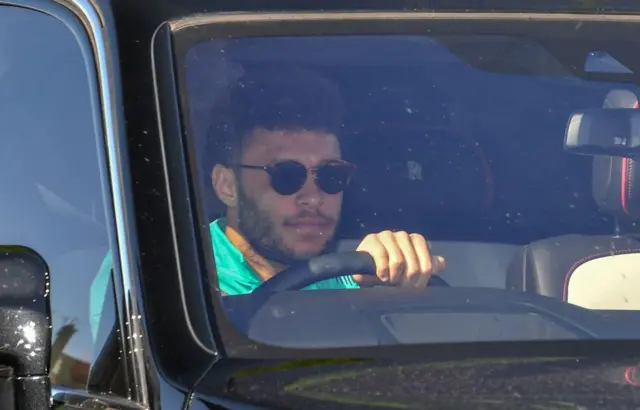 Alex Oxlade-Chamberlain in his car