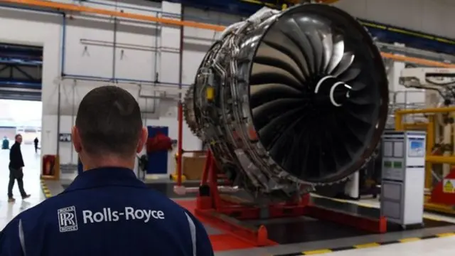 Worker in Rolls-Royce factory