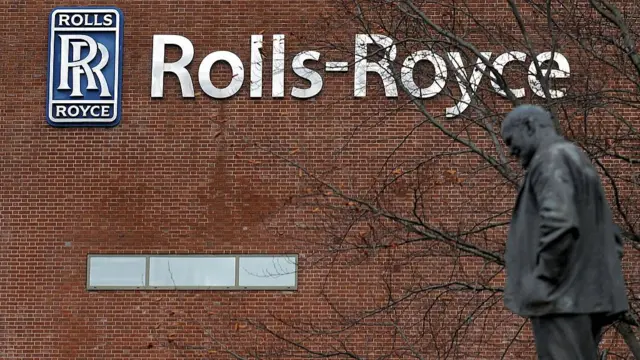 Statue of Henry Royce at the Rolls-Royce factory in Derby