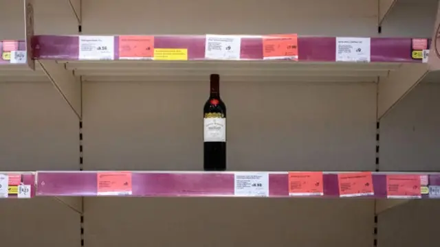 One bottle on shelf