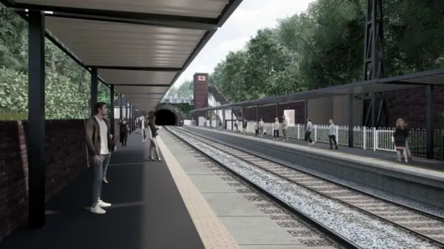 Artist's impression of new station