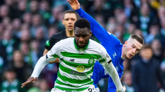 Celtic's Odsonne Edouard and Rangers' Ryan Kent