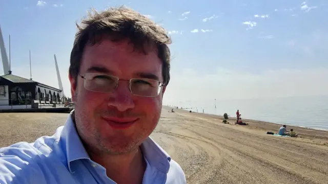 Richard Smith on Southend beach