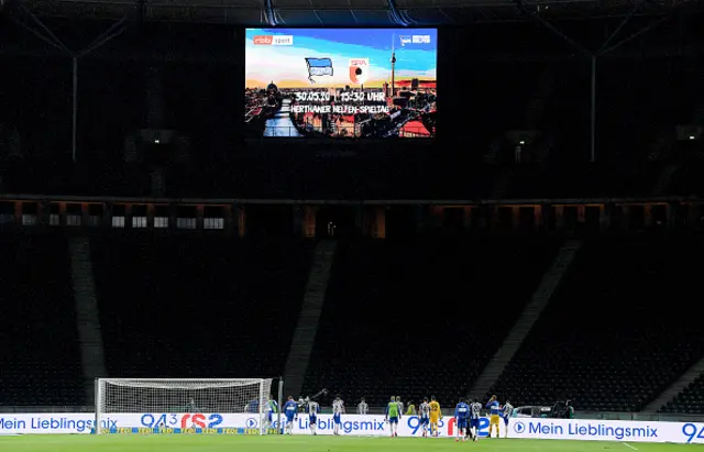 The Bundesliga match between Hertha BSC and 1. FC Union Berlin was played behind closed doors on Friday