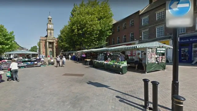 Newcastle-under-Lyme High Street before lockdown began