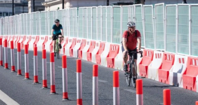 Cyclists on a road in Britain