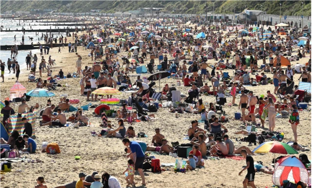 Bournemouth Beach on Monday