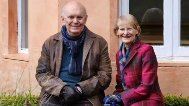 Sir Alan Ayckbourn and his wife, actor Heather Stoney