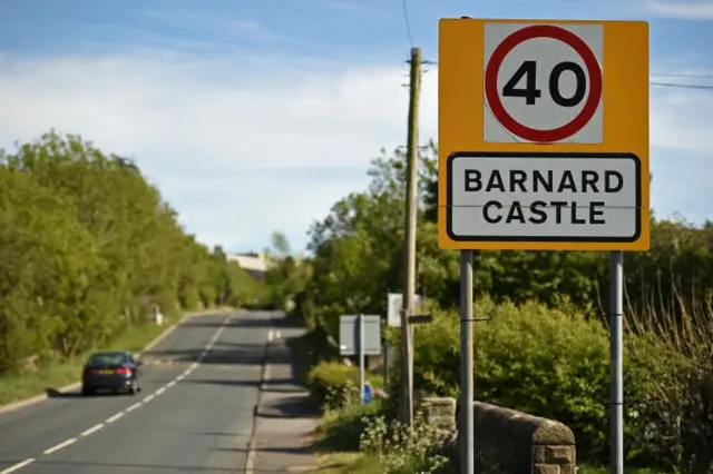 Barnard castle signpost