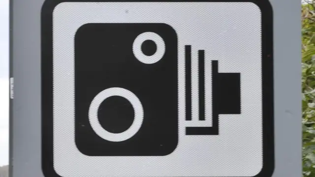 Speed camera sign