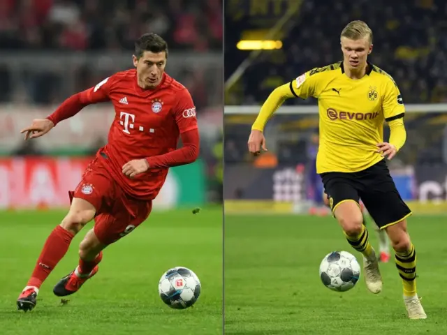 Robert Lewandowski and Erling Haaland