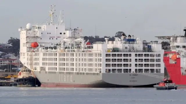 The Al Kuwait cargo ship at Fremantle Port