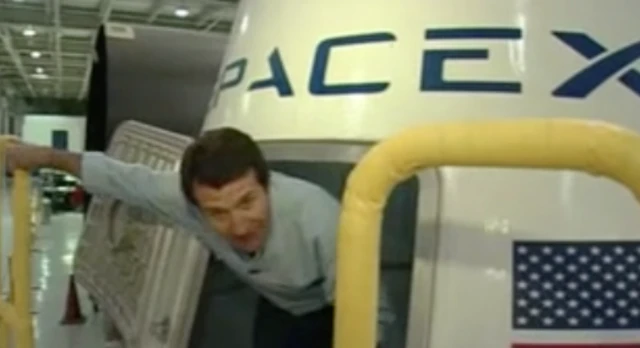 David Shukman climbs into SpaceX's spacecraft